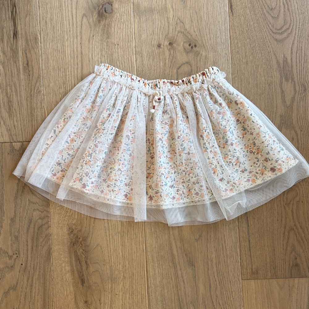 Zara Multicolor Floral Tulle Skirt
